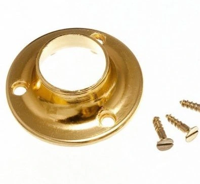 Rod Rail Socket Support Bracket Brass Eb 19mm and Screws