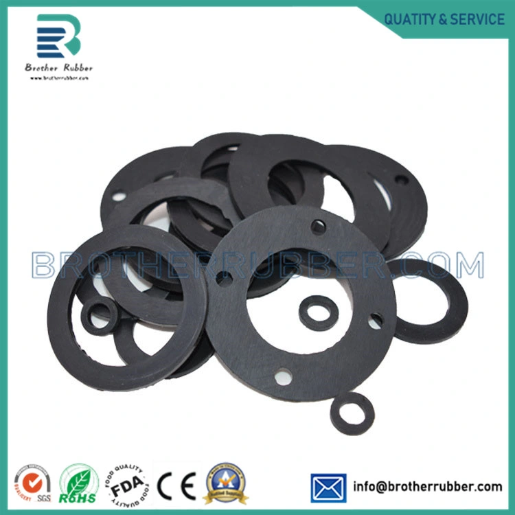 Custom Design Oil Resistance Waterproof NBR EPDM Silicone Rubber Gasket Washers for Flange