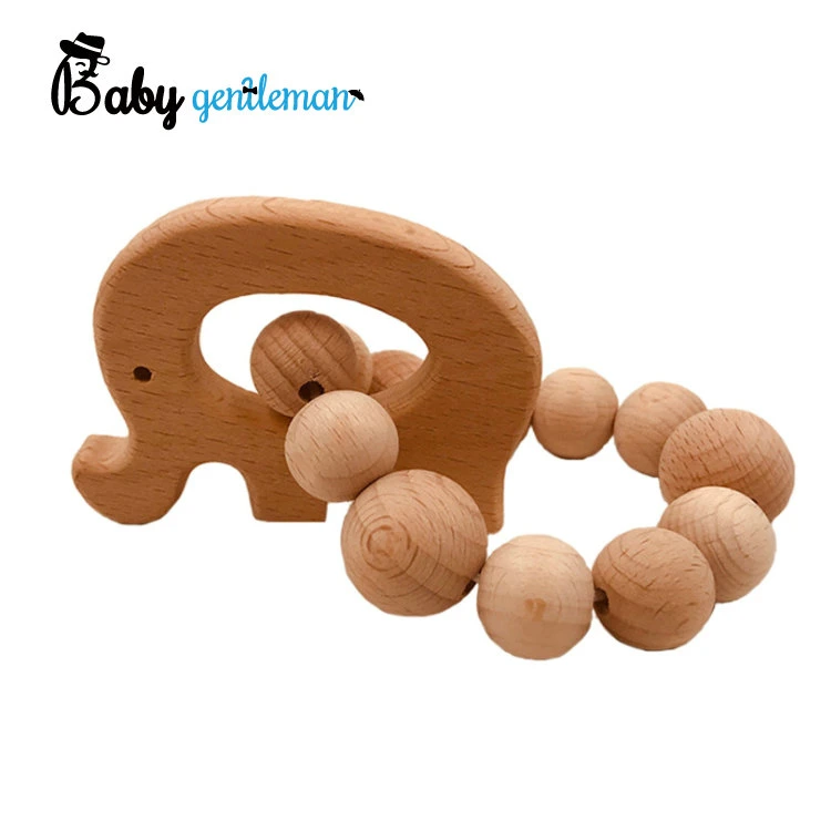 Best Design Lovely Animal Wooden Baby Chew Toys with Low Price Z08183K