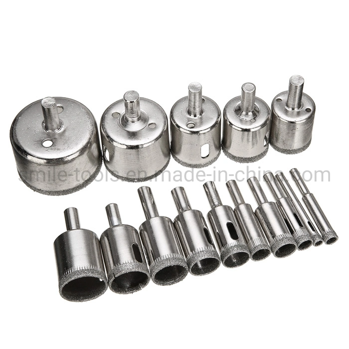 Diamond Hole Saw Set Tile Ceramic Glass Porcelain Marble 8mm-50mm Hole Saw Drill Bit