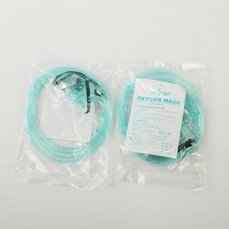 Disposable Medical Oxygen Mask with Tubing for Adult