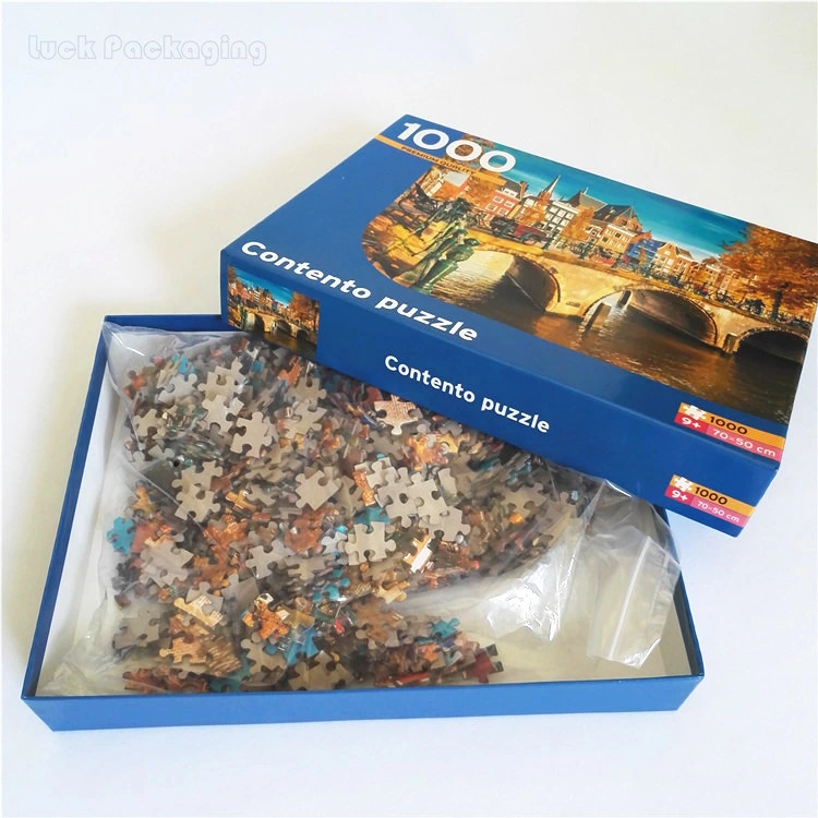 Fabricant de gros personnalisé Rompecabezas 100 500 1000 pièces de puzzle en carton de papier de jeu du cerveau des Puzzles pour adultes