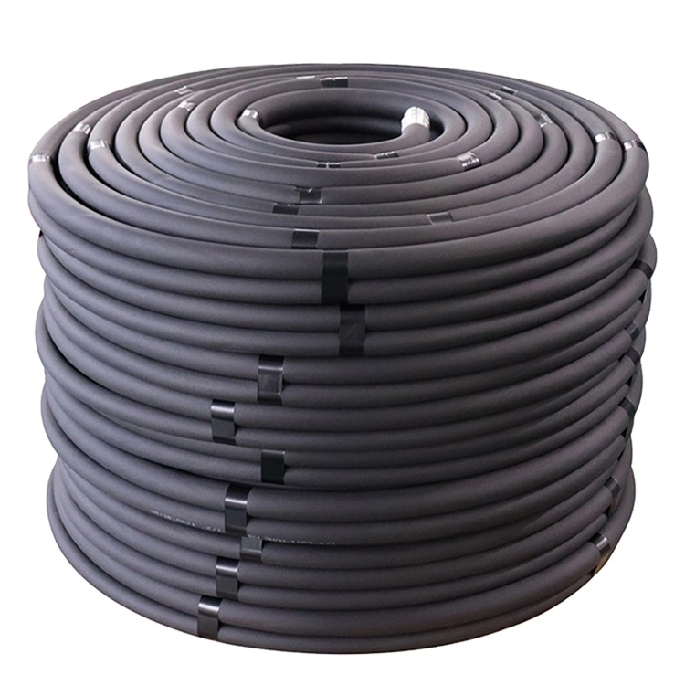 Black Rubber Fire Rated 50 Feet 164 Feet Copper Line Set for Air Conditioning