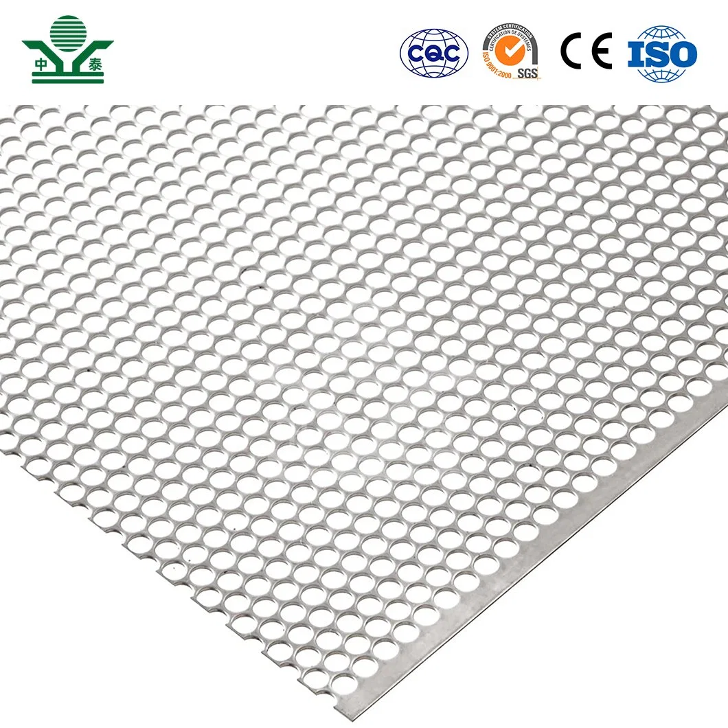 Zhongtai Perforated Hole Metal Mesh China Manufacturing Stainless Steel Perforated Plate 10mm Bazi Net Shape PP Perforated Sheet in 5mm