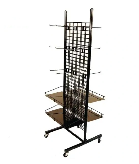 Heavy Duty Floor Standing Double Sides Metal Wire Adjustable Shelving Display Rack