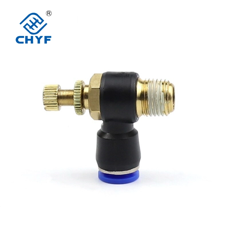 Pneumatic Male Gas Airflow Limit Valve Quick Connector Fittings SL 4 6 8 10mm SL6-M5 SL4-01 SL8-02 SL8-03