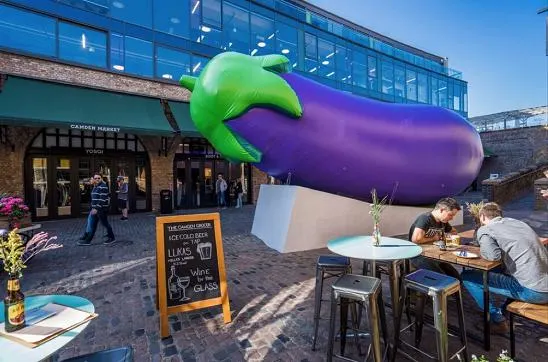 Customize Inflatable Eggplant Plant Fruit Vegetable Lifelike Model for Decorative