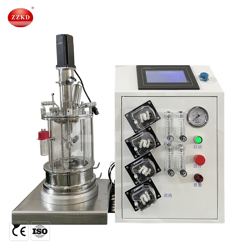 Hot Sale Bioreactor Glass Reactor 1L 2L 3L 5L 7L 10L Laboratory Small Glass Bioreactor Fermenter