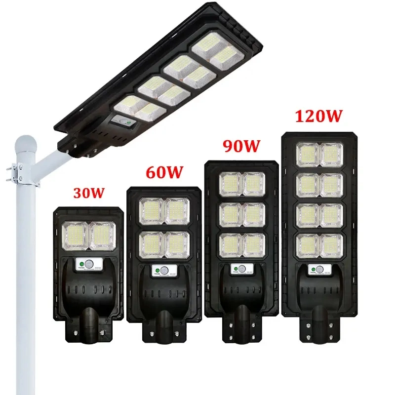 LED Solar Power Street Light Motion Sensor IP65 Waterproof Integrated Lithium Battery Path Light Outdoor Yard Solar Street Light