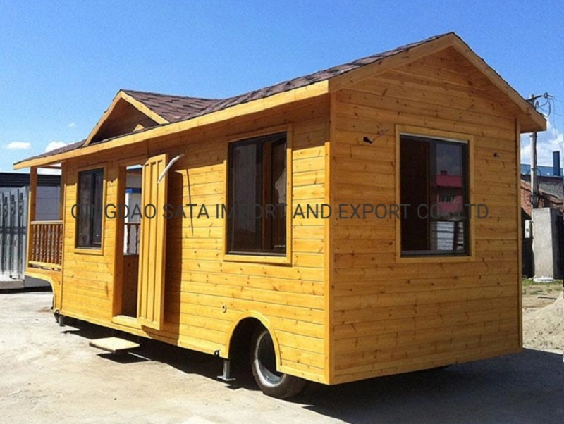 Mobile Prefabricated Tiny House with Trailer Made in China