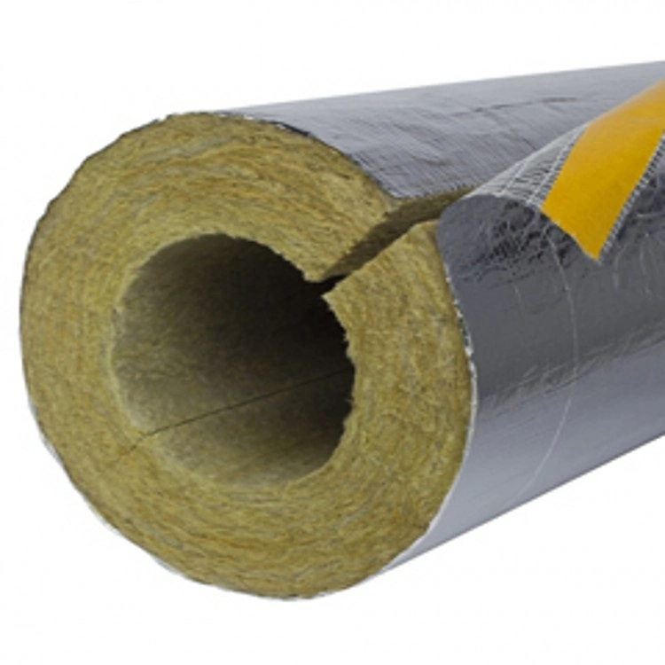 CE and SGS Certificate Construction Thermal Heat Insulation Material Stone Mineral Wool Insulation Pipe with Aluminum Foil