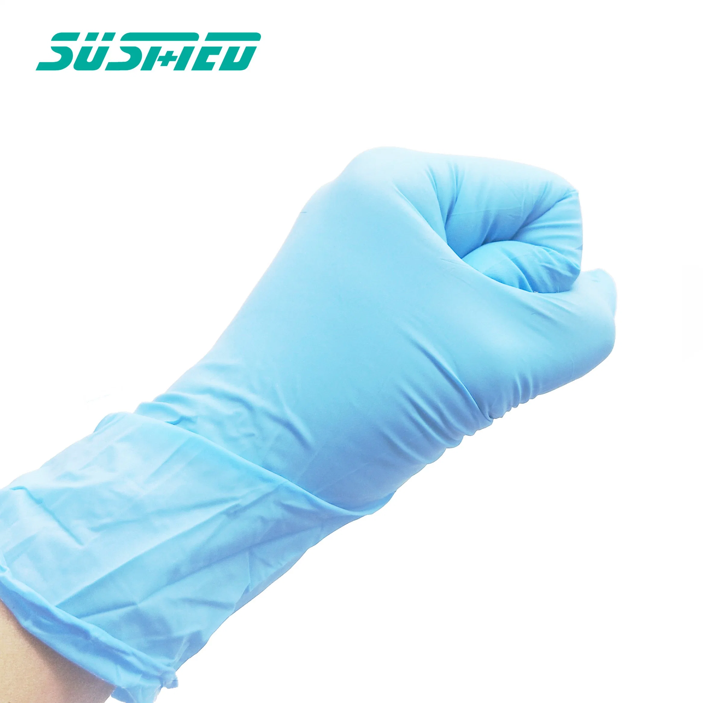 Non-Sterile Powder Free Disposable Nitrile Gloves Examination / Food Grade Gloves