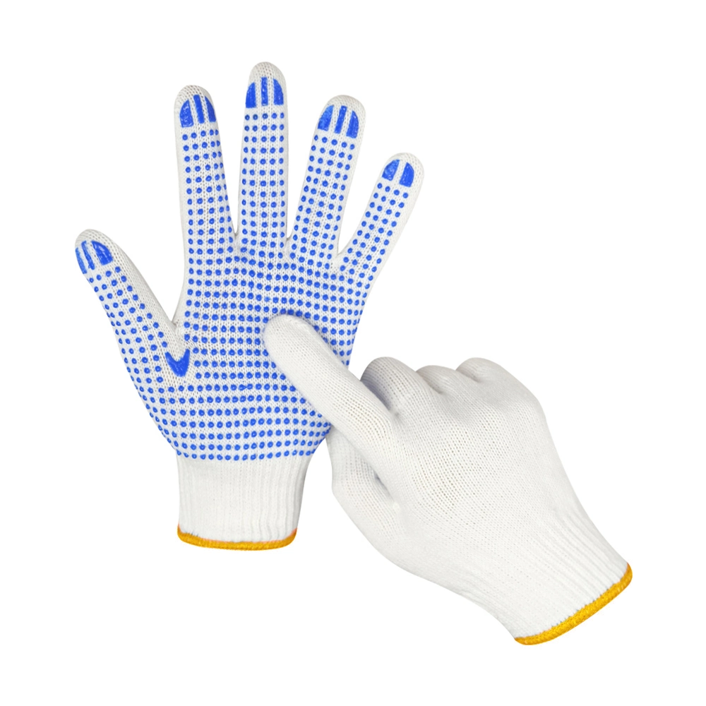 China Wholesale/Supplier Working Garden Safety Work Glove PVC Dotted/Dots Coated Cotton Gloves