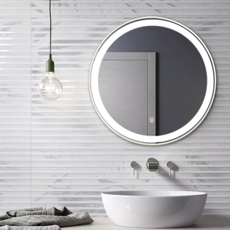 LED Bathroom Smart Mirror Hotel Bathroom Mirrors Sandblasting Aluminum Frame Gold/Black