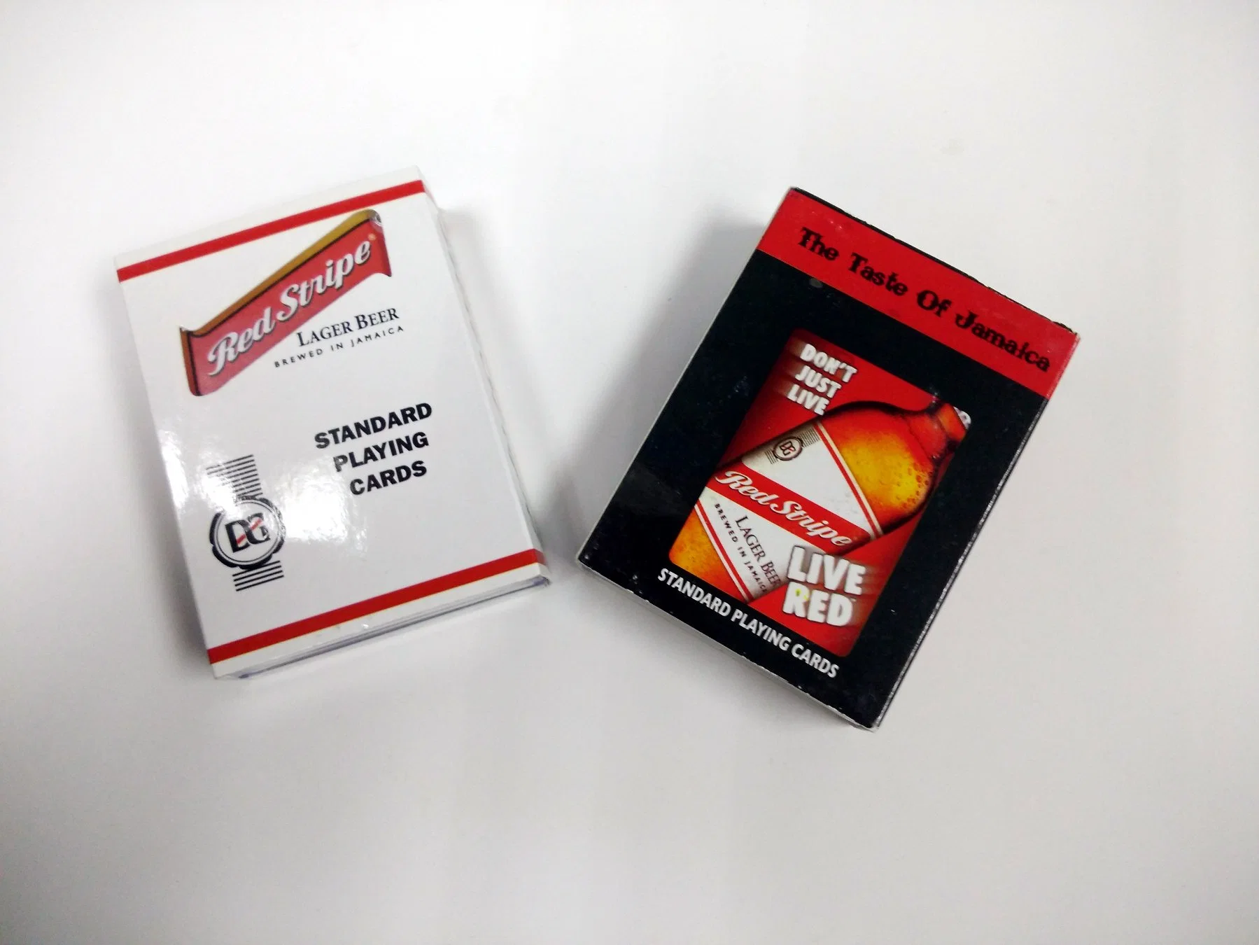 Red Stripe Lager Beer Poker Playing Cards in Plastic Case