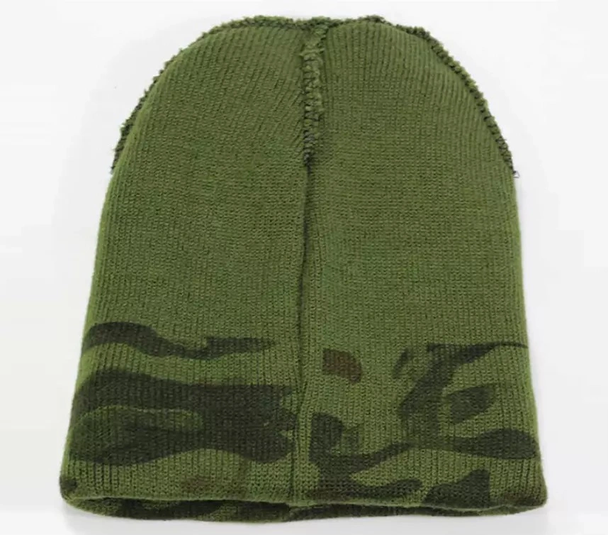 Army Winter Beanie Hat Custom Green Camo Beanie Cap