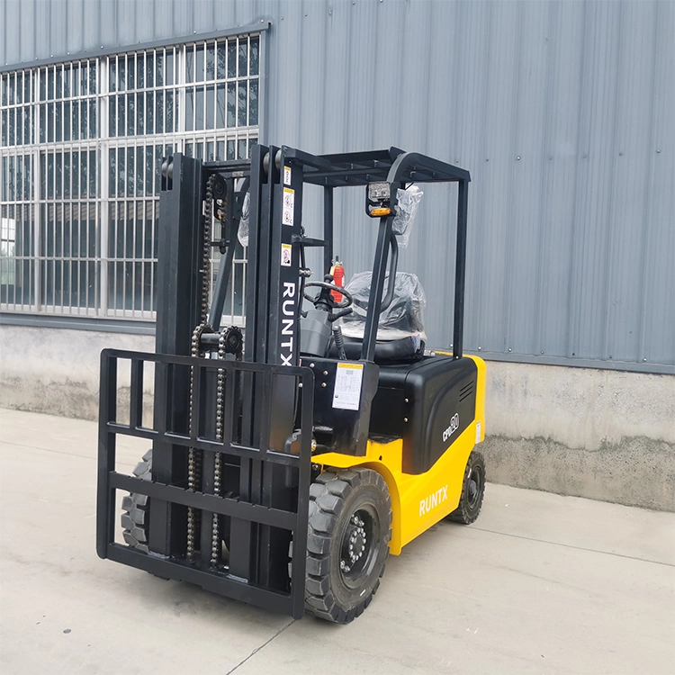 Good Quality 3 Ton Full Electric Four Big Wheels Forklift Truck Lifting up to 3m