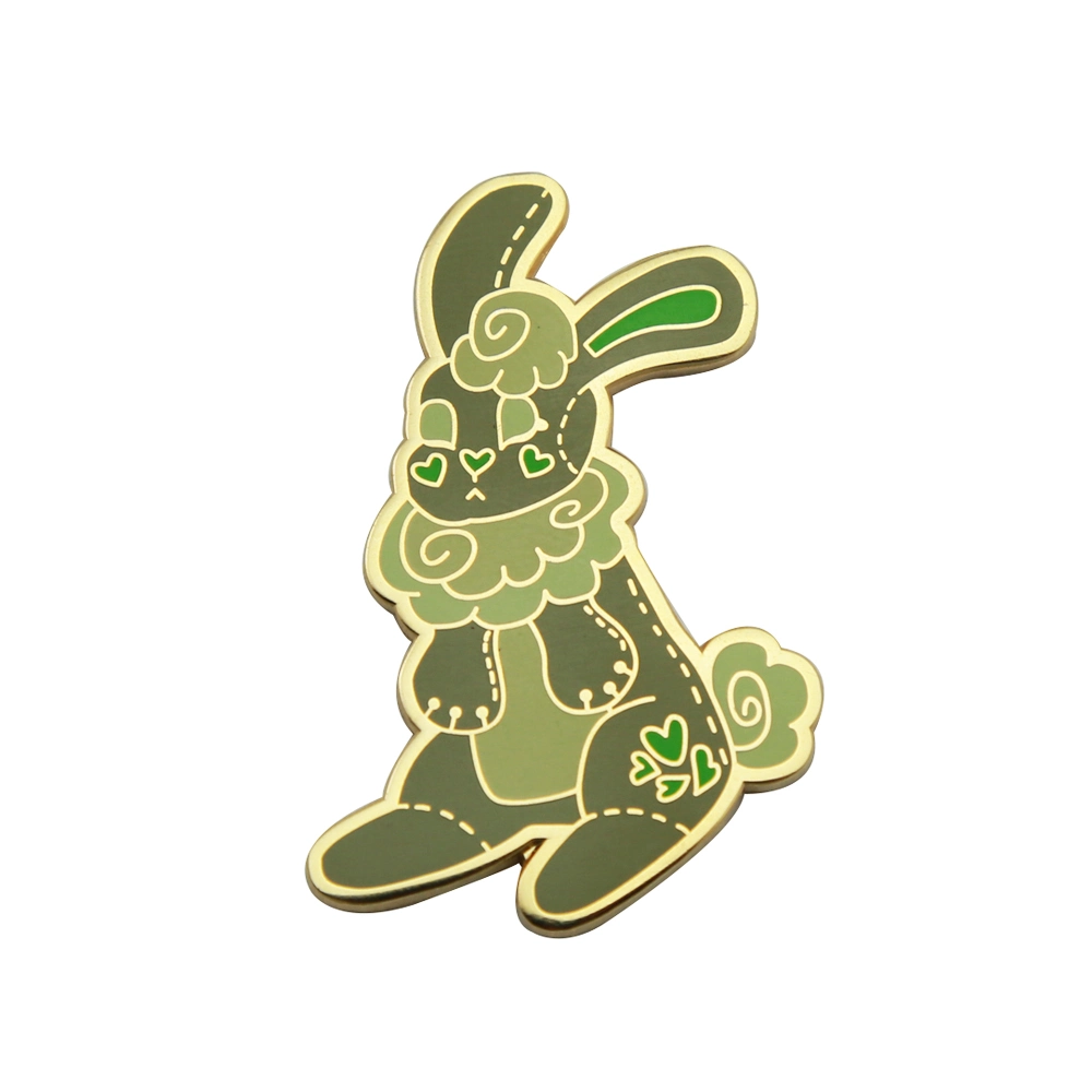 Custom Cute Fashion Rapper Cartoon Metal Pin Badge Enamel Brooch Rabbit Lapel Pins