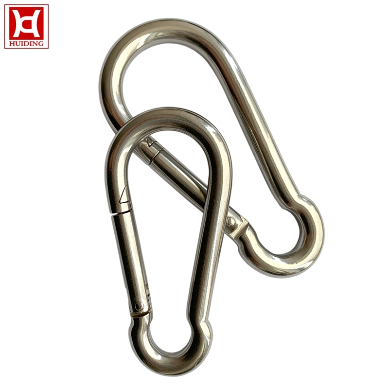 Custom Fashion Hardware Wire Rope Carabiner Galvanized Steel Spring Snap Hook