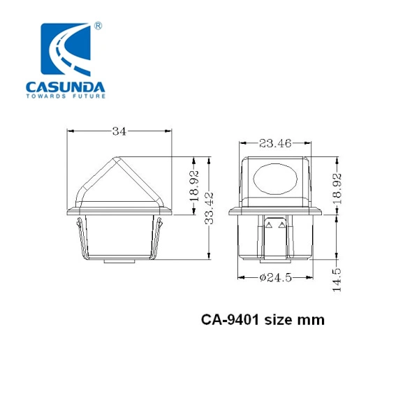 Caméra de recul universelle pour voiture avec angle de vue super large, mini caméra sans fil étanche IP69K pour le stationnement