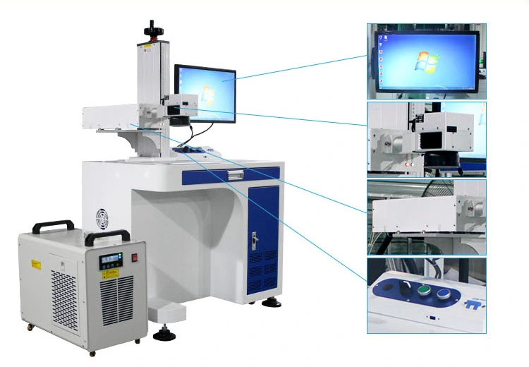 3W 5W Jpt UV Laser Engraver Laser Marking Machine with S&a Water Chiller