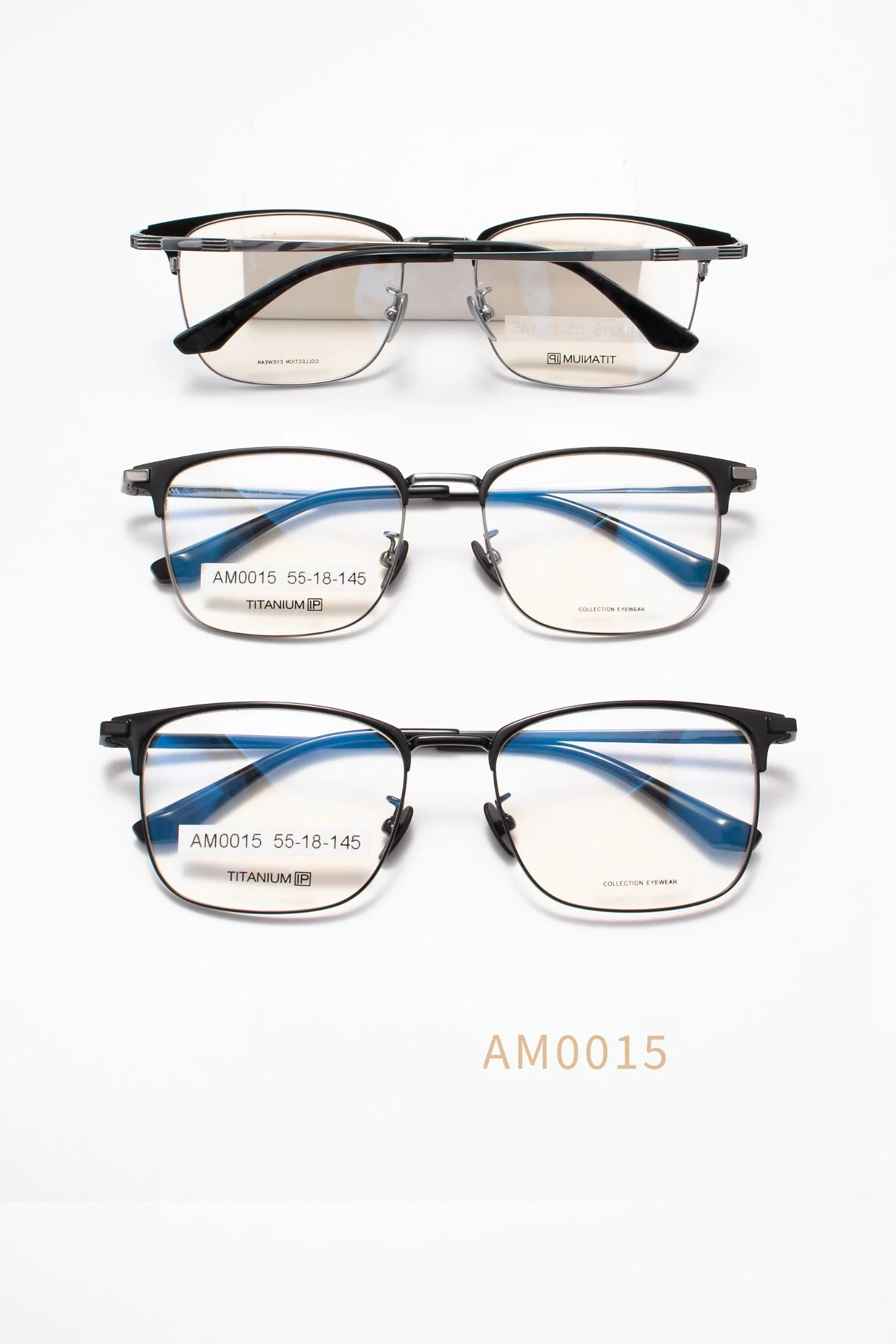 Wholesale/Supplier Semi-Remless Metal Frame Titanium Glasses