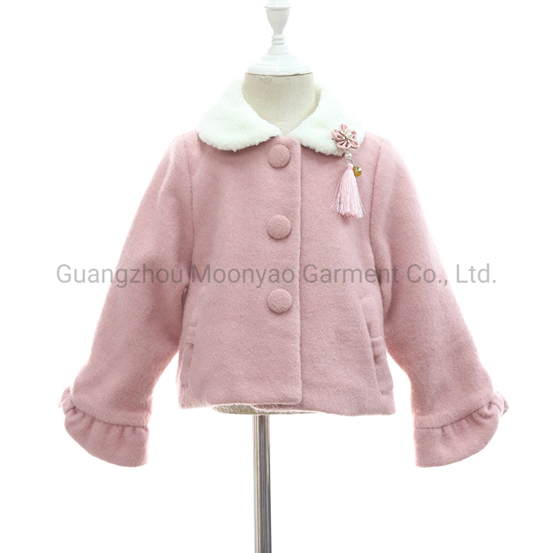 Best Winter Short Baby Girl Warm Coat Jacket with Chinese Tassel for Cute Kid Apparel