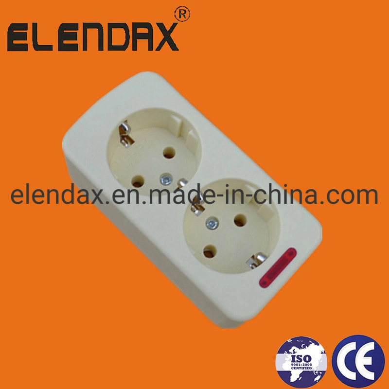 10/16A EU 2 Way Power Extension Socket (E5002E)