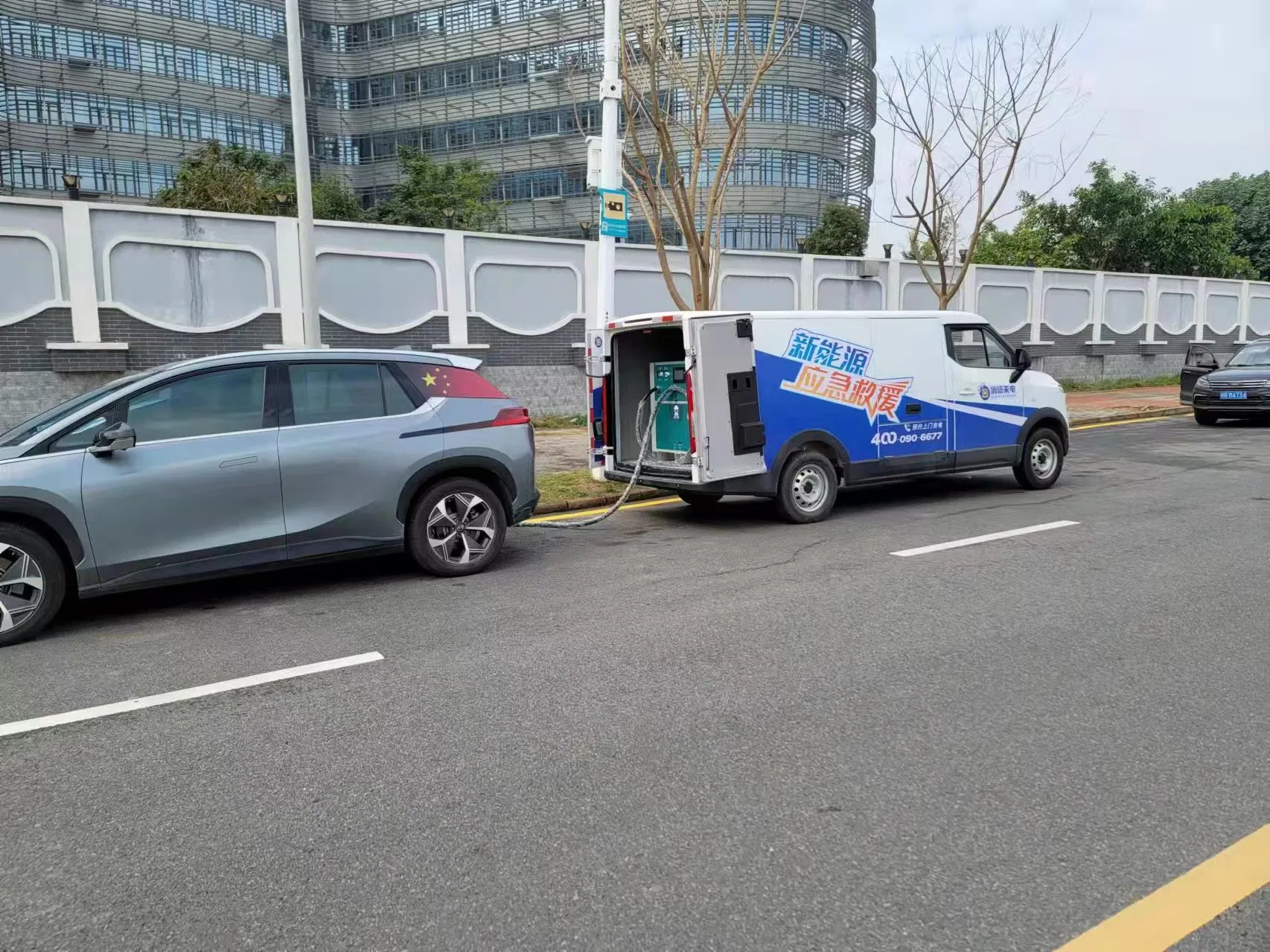 Bateria armazenamento de energia Estação de carregamento de EV emergência, resgate em estrada, EV Carregador