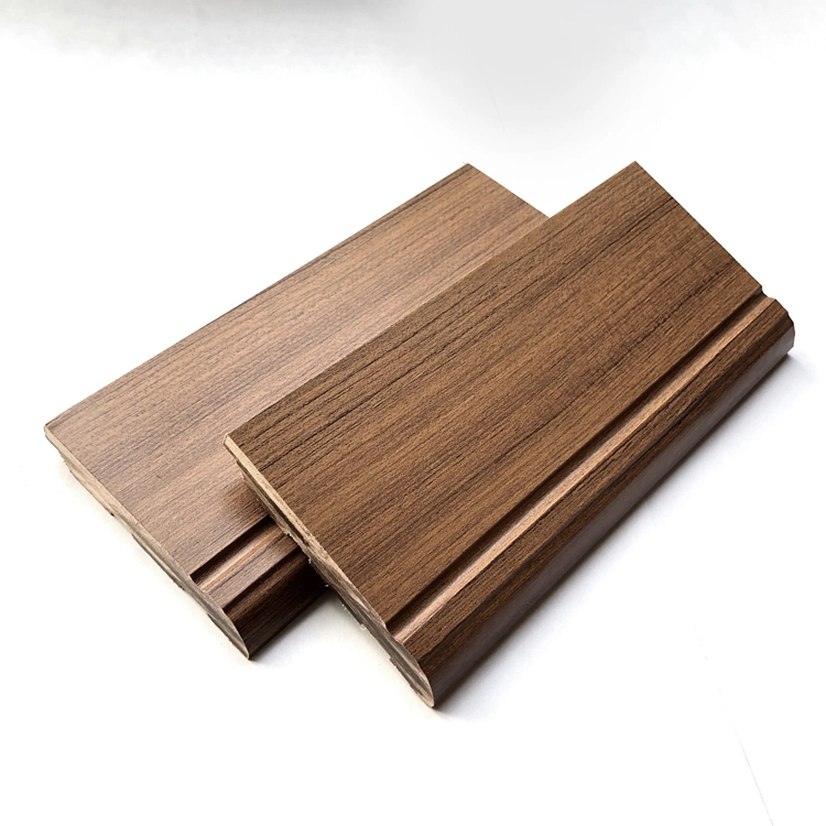 Brown Wooden Grain Floor Accessory Skirting Covering Board PS or PVC Material