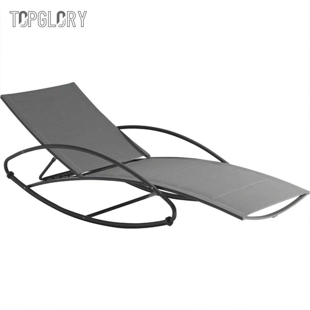Neue Design-Serie Aluminium Rahmen Textilen Freizeit Strand Chaise Outdoor Sonnenliege