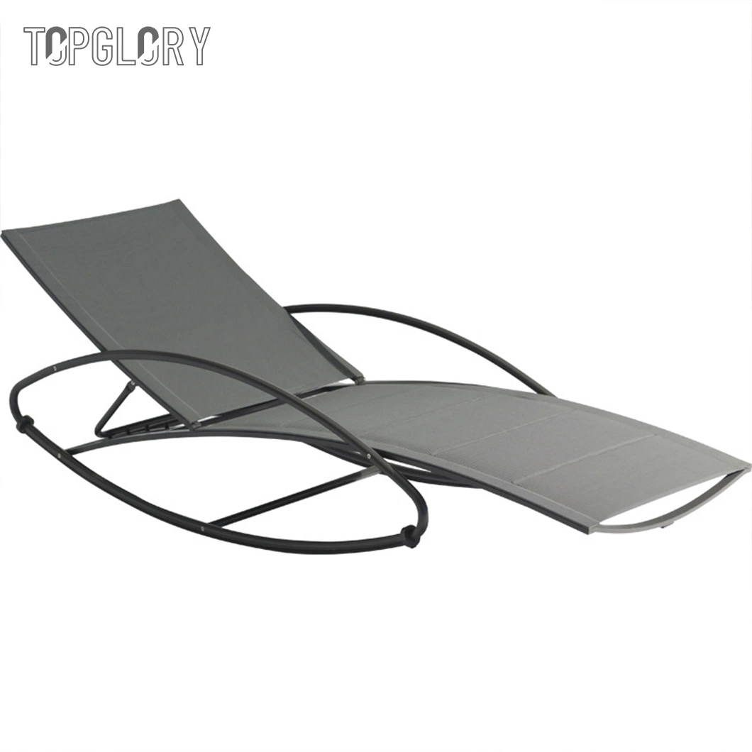 New Design Series Aluminium Frame Textilene Leisure Beach Chaise Outdoor Sun Lounger