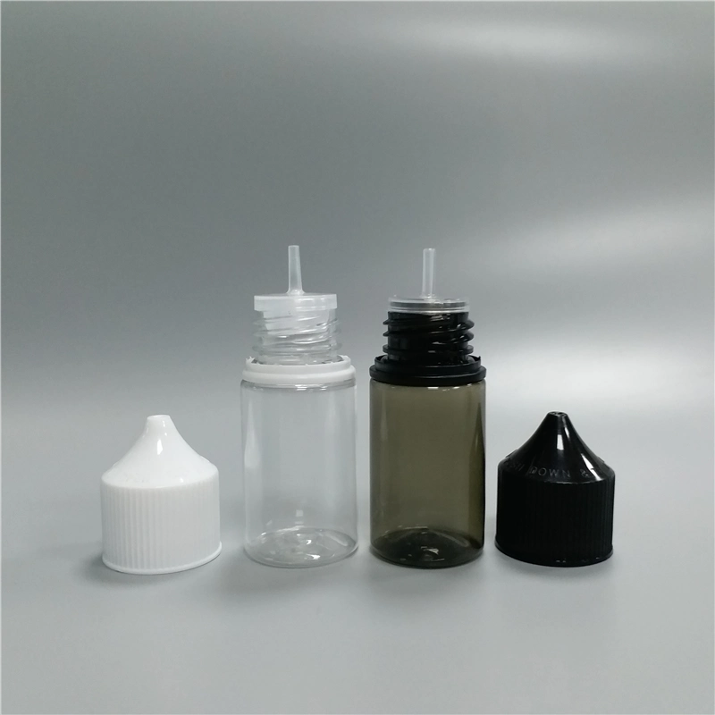 30ml de la grasa de color negro con botellas de PET Squeeze Tamper Evident Cap