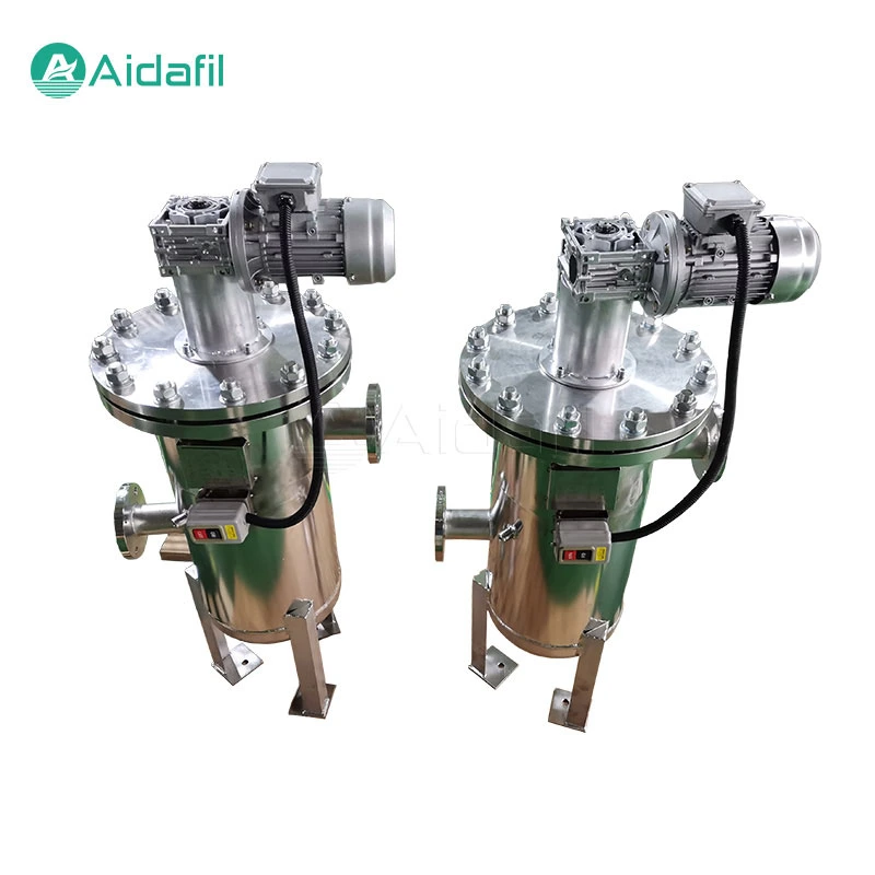 Lndustrial Water Treatment Filter SS304/316 Stainless Steel Housing Vertical Automatic Self Cleaning Filter