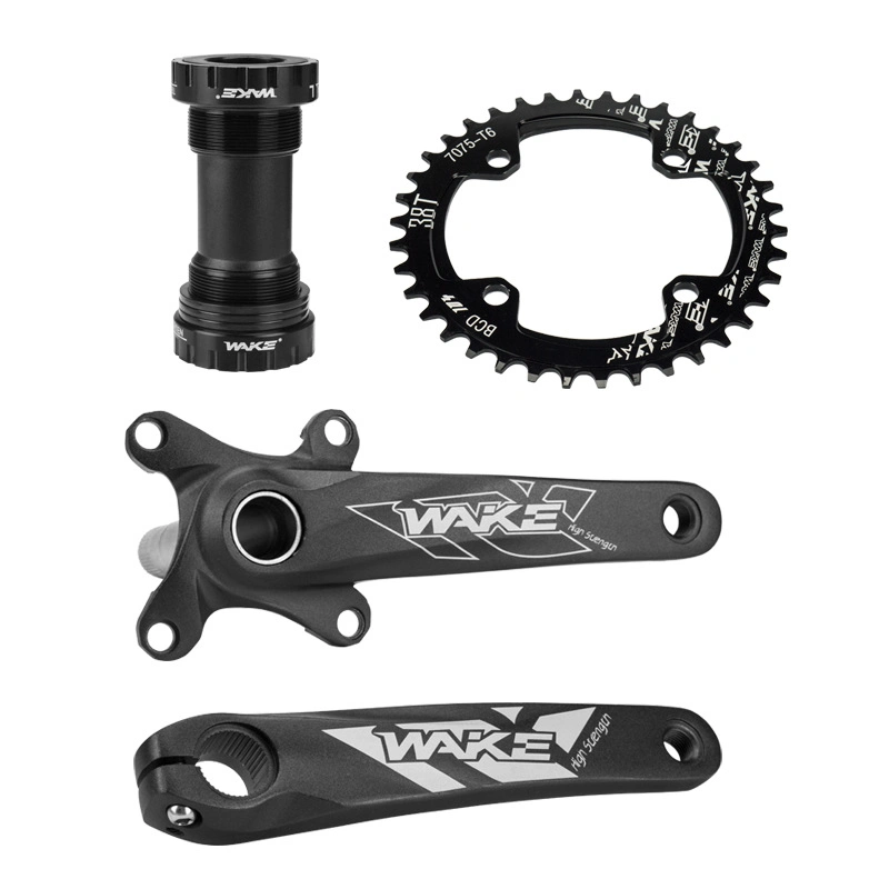 Wake Bicycle Crank Tooth Plate 104bcd Positive and Negative Tooth Plate 32t-38t Central Air Shaft Integrated Crank Set