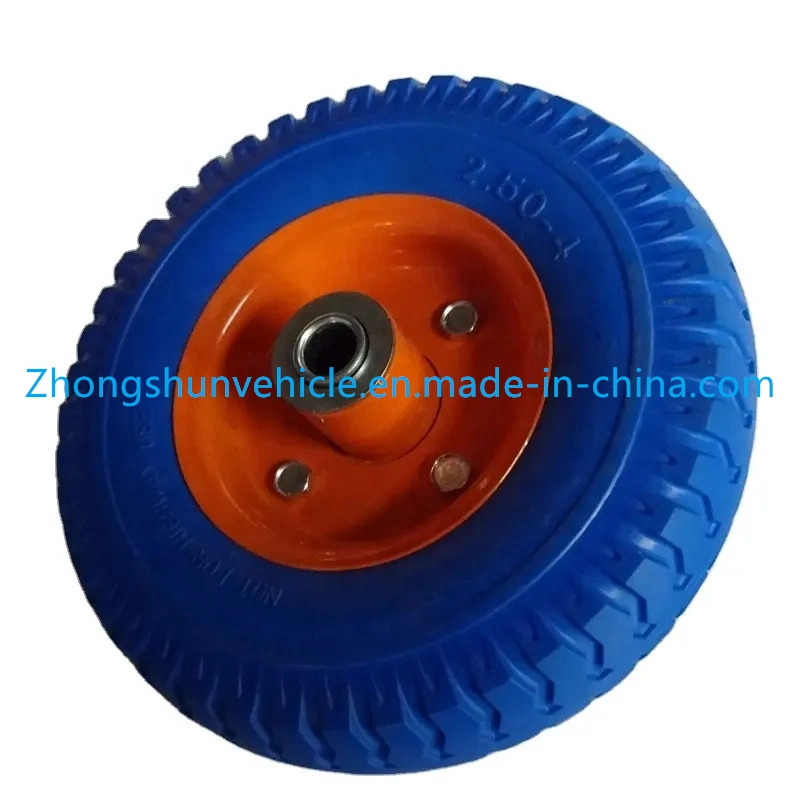 High quality/High cost performance Small Size with Metal Rim 2.50-4 PU Foam Solid Wheel