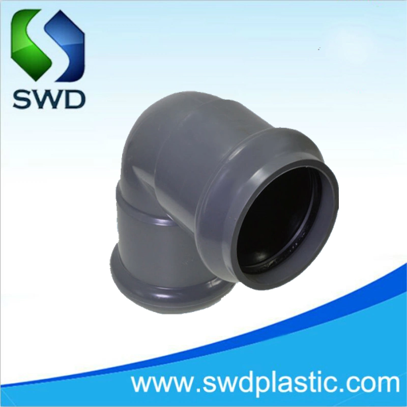 PVC Plastic Rubber Ring Joint Fitting Pn10 Equal Tee Elbow Coupling