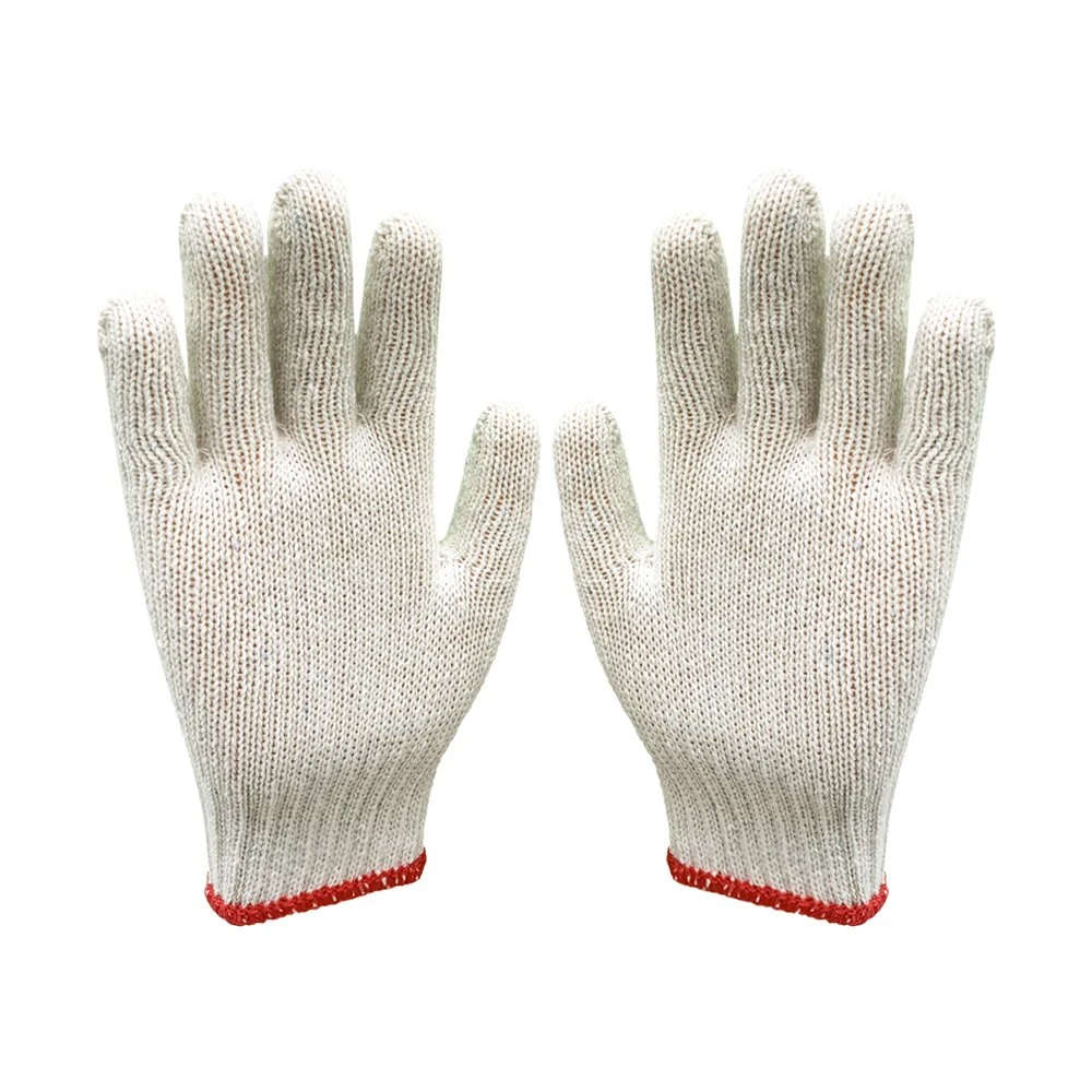 Prix de gros en Chine 7/10guage Gants de sécurité tricotés en coton blanc pour la construction/industrie/travail/protecteur