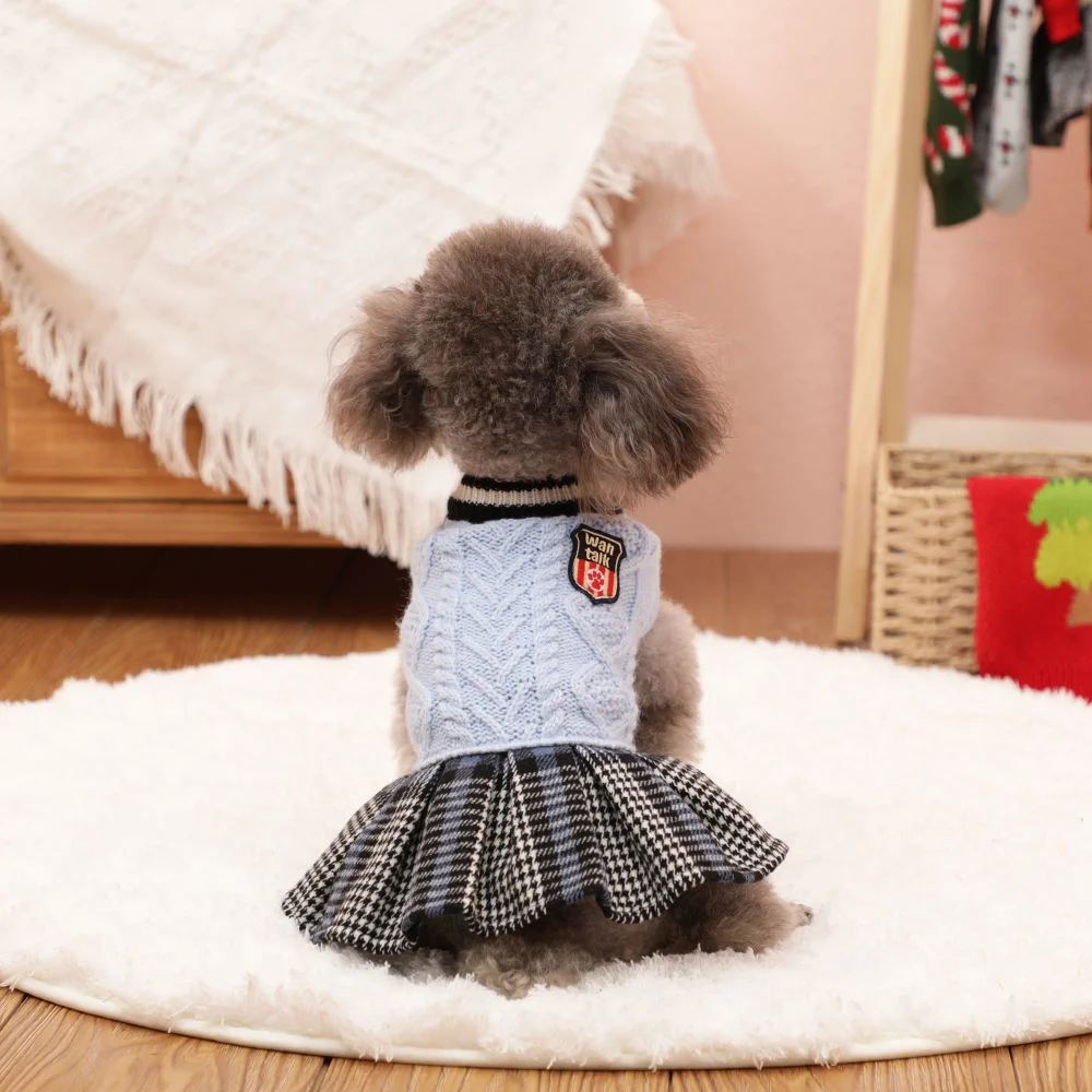 High quality/High cost performance  New Soft and Comfortable Pet Skirt Dog Knitted Clothes