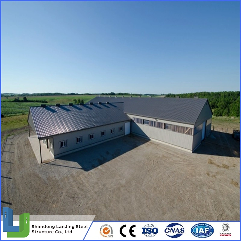 Metal Light Steel Building Construction Frame Modular Prefabricated Warehouse Workshop Hangar Garage for Industrial Buildings