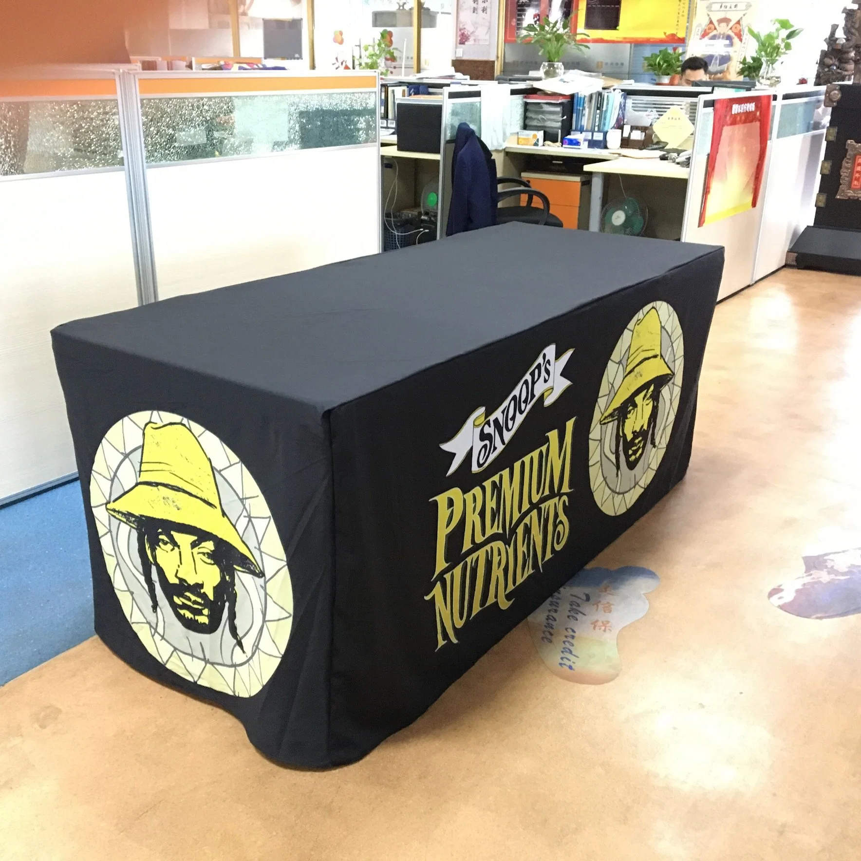 Custom Trade Show pano de mesa de impressão de sublimação de tinta a cores E lance de mesa