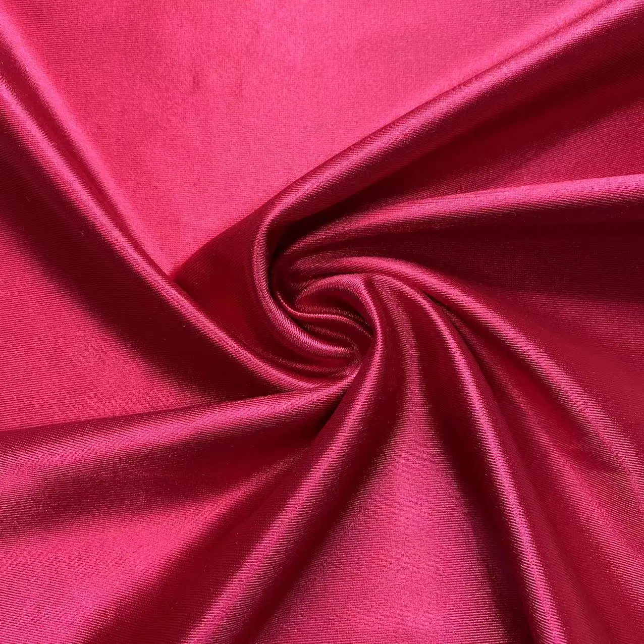 50d*75D 100% 90GSM 108GSM Polyester Shiny Black Duchess Satin Fabric for Dresses Lining Fabric