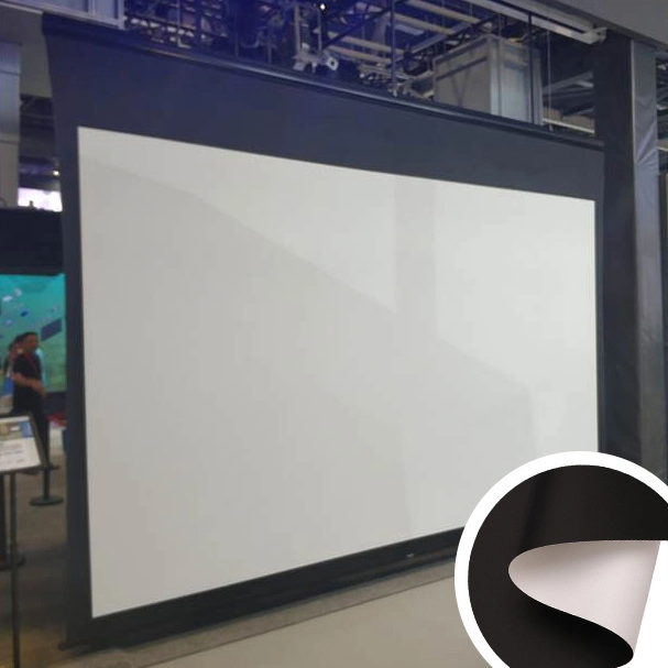 500GSM Projektionsfilm Stoff Super Flat Projector Leinwand, weiß, schwarz Stoff