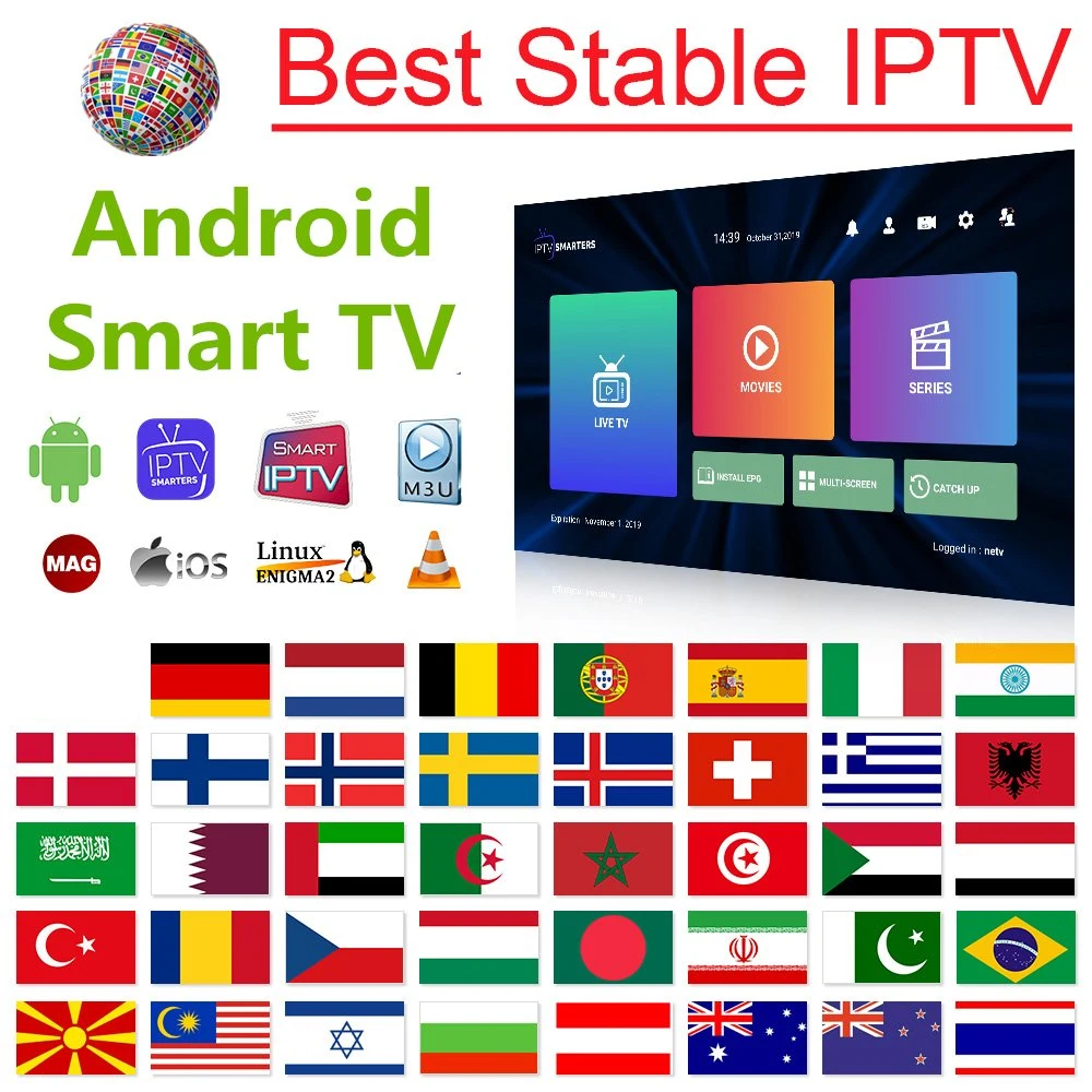 هولندا رخيصة شركة انسات آي بي تي في الاشتراك في خدمة الدعم الفني M3U Vlc Android Smart TV Box Phone Enigma2 Dutch Poland Latino Brazil IP تلفزيون