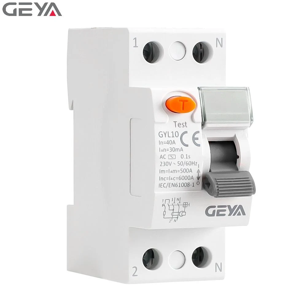 Geya Wholesale/Supplier Gyl10 3 Phase + N Earth Leakage Residual Current Circuit Breaker Good Price ELCB 10mA 30mA 100mA 300mA 500mA