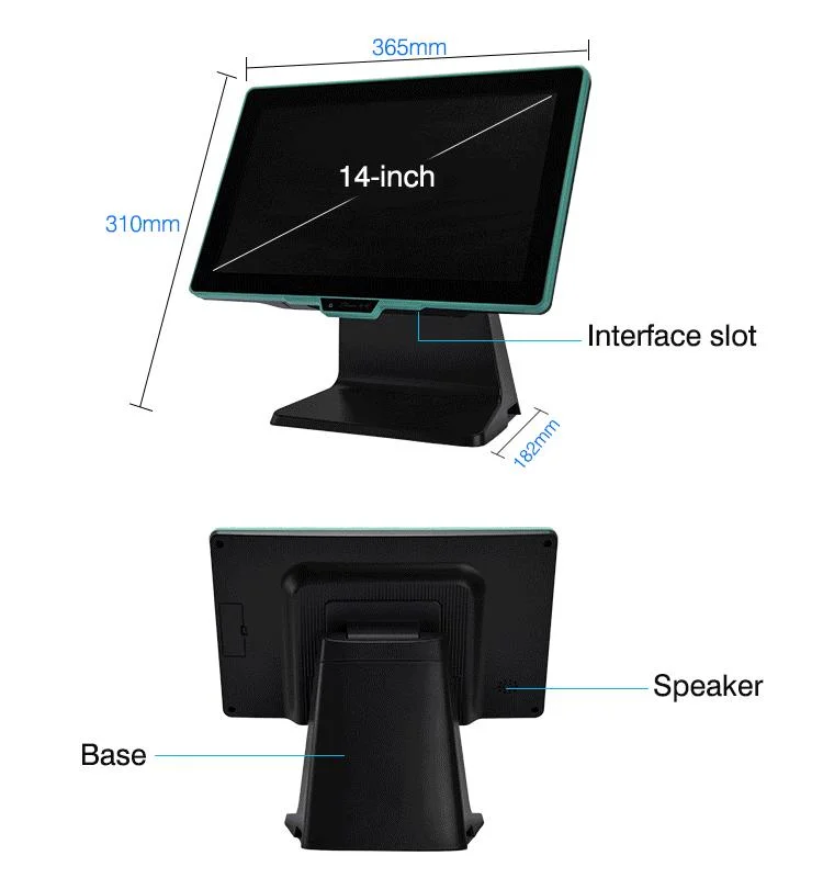 Scanner Payment Printing All in One Cash Register Machine POS System for Shoe Store A9650-Set