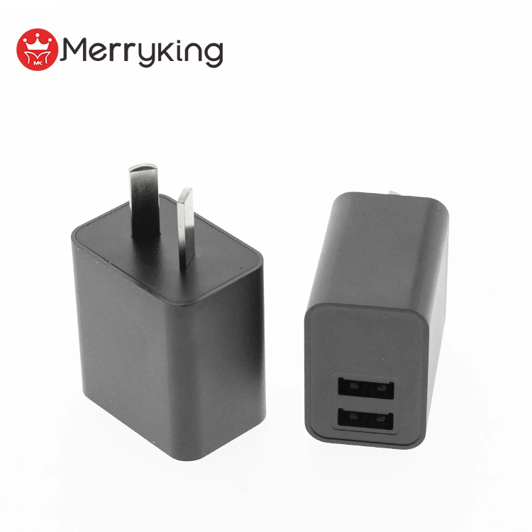 Neues Design Portable Dual 5V USB Wandladegerät Eingang 110-230V Von Iram zertifizierte Netzteile für Ausgang 5V 2500mA