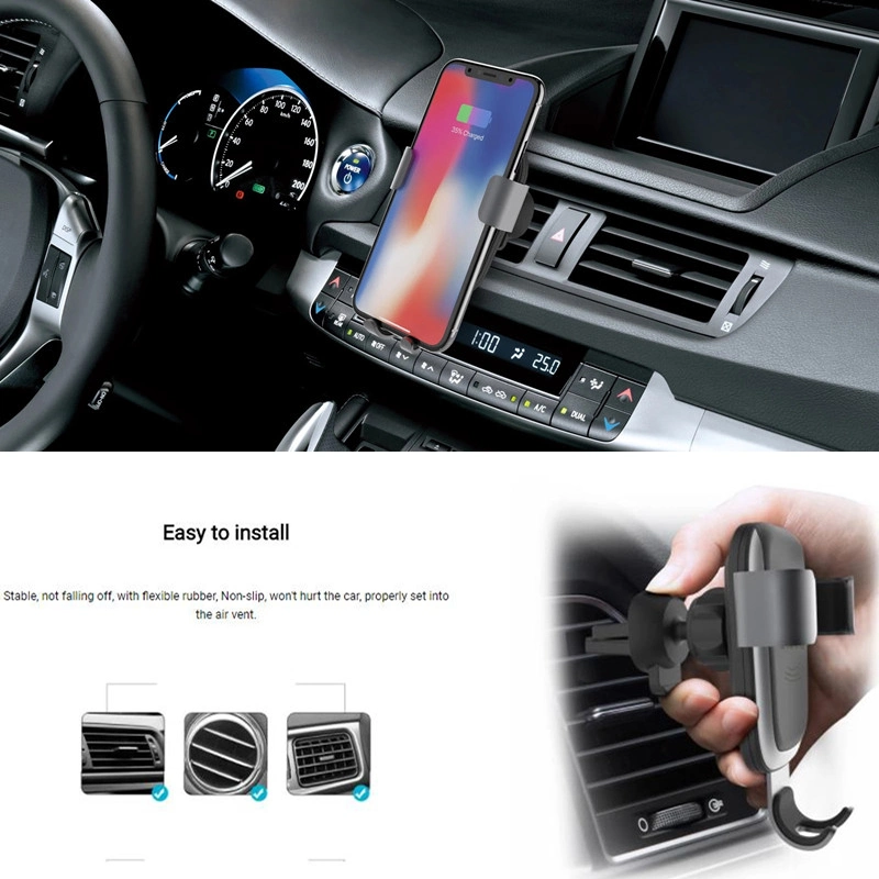 QC 3.0 Quick Auto Car Holder Mobile Fast Wireless Charger for Mobile Phone