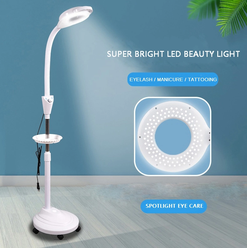 Beauty Salon LED Light 8X Magnifying Lamp for Inspection Eyelash Extension LED Magnifier Lamp