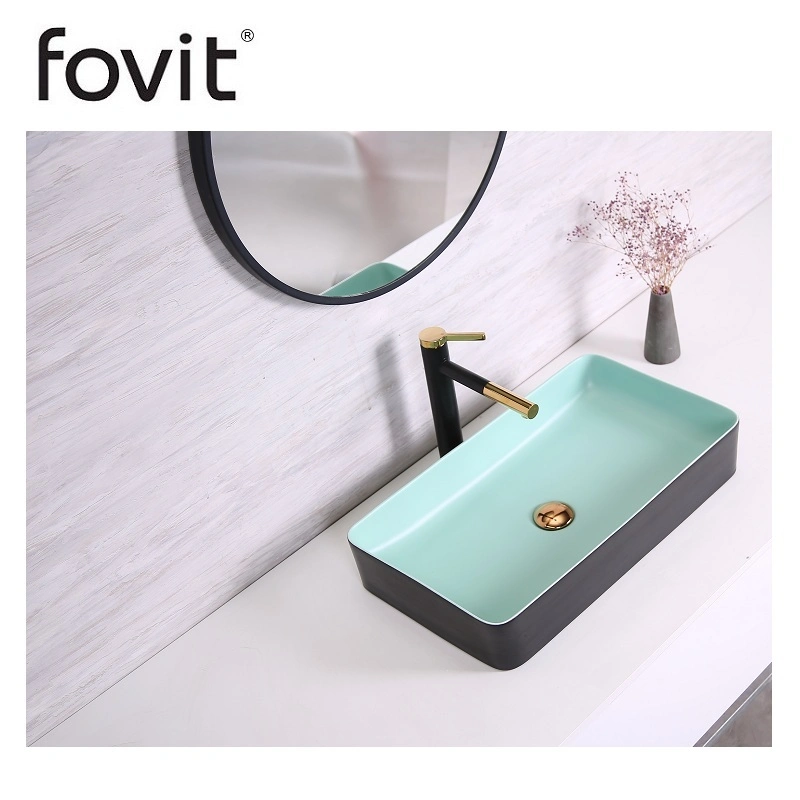 Modern Style Rectangular Artistic Basin Bathroom Vanity Porcelain Lavabo Guaranteed Quality Sanitary Ware